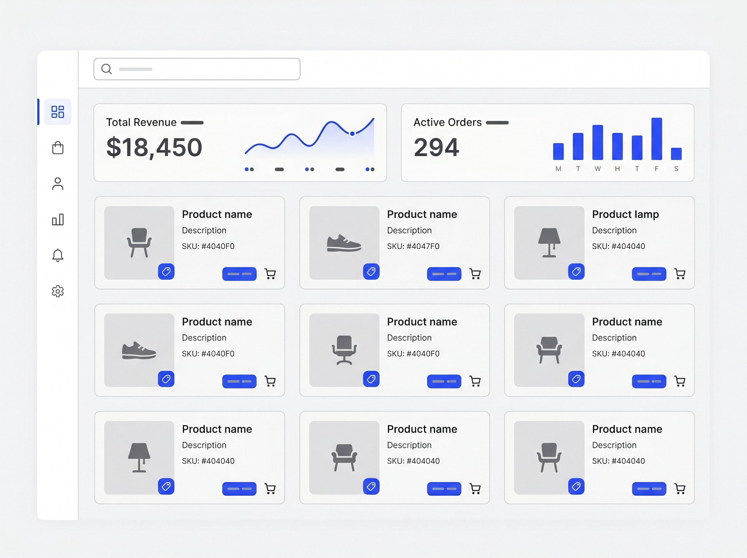 Webapplicatie met een productoverzicht